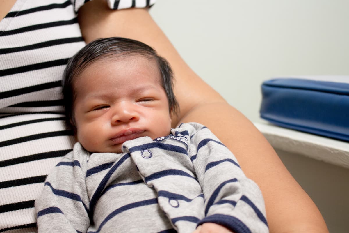 Baby in mother's arms